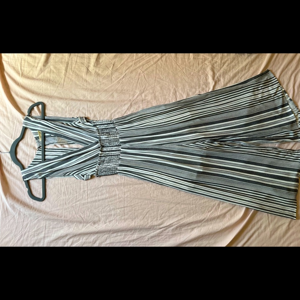 Illa Illa Black/White Stripe Jumpsuit Size M